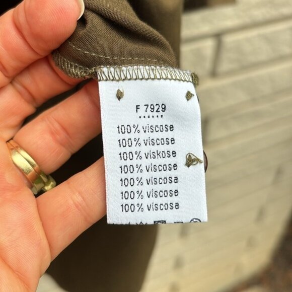 Lacoste Earth Tone Button Down Tunic Top Size 36 - Picture 5 of 10